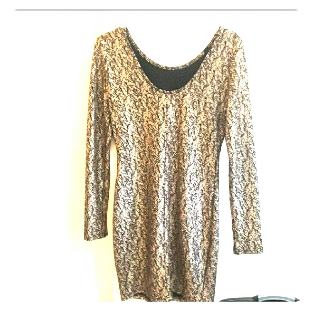 Gold bodycon dress